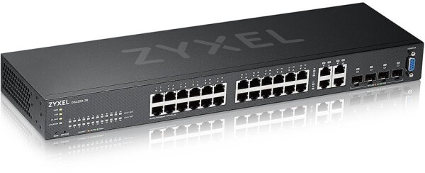 ZyXEL Zyxel GS2220-28 - Switch - managed - 24 x 10/100/1000 + 4 x Kombi-Gigabit-SFP - an Rack montierbar