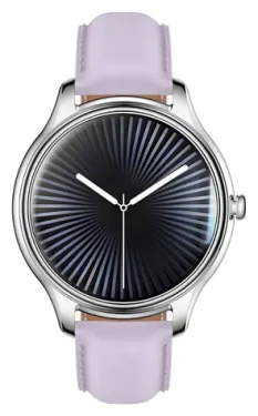 Colmi L28 strieborno-fialové, fialový kožený remienok / Chytré hodinky / AMOLED / Bluetooth hovory / IP68 (L28 Silver -purple)