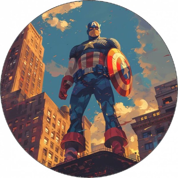 Jedlý papier kapitán Amerika 19,5 cm - Pictu Hap - Pictu Hap