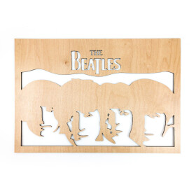 Veselá Stena Drevená nástenná dekorácia The Beatles