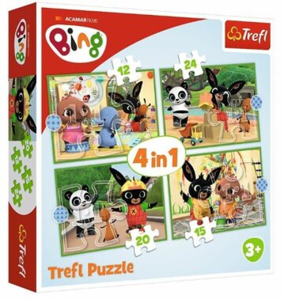 Trefl - Puzzle - Bing: Šťastný deň 4v1