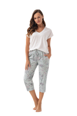 DÁMSKE PYŽAMO 337 3XL W/25 BÍLÁ ZELENÁ XXXL
