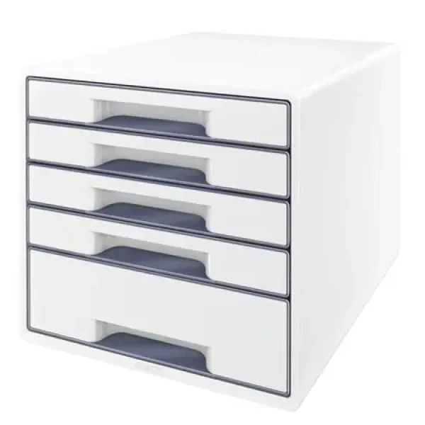Leitz Wow Cube biela / Zásuvkový box / 5 zásuviek / Plast (52142001)