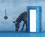 Veselá Stena Samolepka Zebra