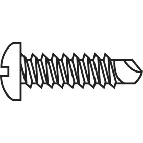 TOOLCRAFT 828031 závrtná skrutka 4.2 mm 19 mm krížová dražka Philips DIN 7504 ocel pozinkované 100 ks; 828031
