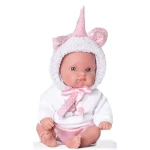 Antonio Juan 85105-1 Jednorožec biely - realistická bábika bábätko s celovinylovým telom - 21 cm