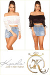 Sexy Off Shoulder Crop lace shirt