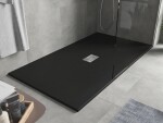 MEXEN/S - Hugo sprchová vanička SMC 160x100, čierna, krytka nerez 42701016-X