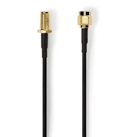 Nedis Anténny kábel RP-SMA čierna / Anténny kábel / RP-SMA - RP-SMA / 50 Ohm / 2 m (CSGL02210BK20)