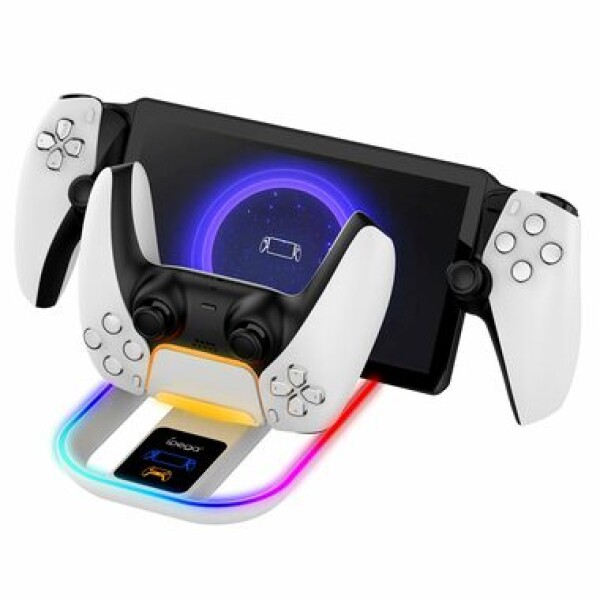 IPega P5P11 Charger Dock s RGB 2v1 pre Playstation Portal Remote Player a PS5 Ovládač biela (57983119470)