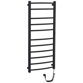 CERANO - Elektrický sušiak uterákov Luca, s displejom - 187 W - čierna matná - 1160x550 mm LIV-EG-11-55-D