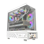 DarkFlash DS950V biela / Počítačová skriňa / ATX / IPS displej / 270 ° panel / 6x ventilátor (DS950 SCRN WHT +6F)