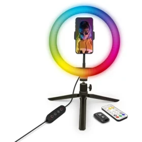 YENKEE YSM 710 LED Ring biela / selfie stojan na mobil / LED ring / 29 farieb / 800lm / 8 úrovní jasu (8590669312610)