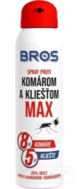 BROS Sprej proti komárom a kliešťom MAX 90 ml