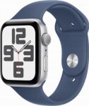 Apple Watch SE GPS 44mm Silver Alu Sport S/M Modrý (MXEQ3ET/A)