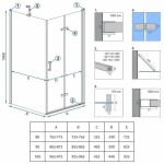 REA/S - Sprchová kabína Molier Chrom 90x80 KPL-K1539