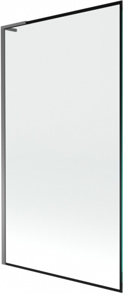 MEXEN/S - Next L vaňová zástena FIX 100 x 150, čierna vzor, grafit metal 895-100-000-03-70-95