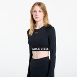 Tričko Nike Pro Women's Dri-FIT Cropped Long-Sleeve Top Black/ White L