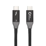 MicroConnect kábel Thunderbolt 3 1m čierna / 20Gbits/s (TB3010)