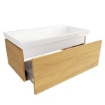 Kúpeľňová skrinka s umývadlom SAT Feel 80x30x46 cm medový dub mat SATFEEL80DMU4 SATFEEL80DMU4
