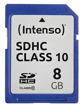 INTENSO 8GB / Pamäťová karta SDHC / Class 10 / čítanie 20 MB/s / zápis 12 MB/s (3411460)