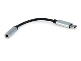 Equip USB-C - Jack 3,5 mm čierna / Audio adaptér / DAC / 0,15 m (133474)