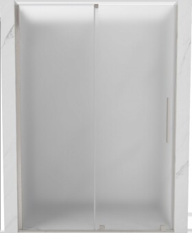 MEXEN/S - Velár posuvné sprchové dvere 140, dekor, nikel kartáčovaný 871-140-000-31-97