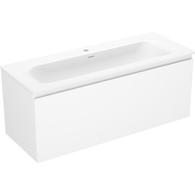 MEXEN/S - Orio kúpeľňová skrinka 120 cm s umývadlom Vela, 1 šuplík, biela mat 91A10-12047-1-BF01-W23M01