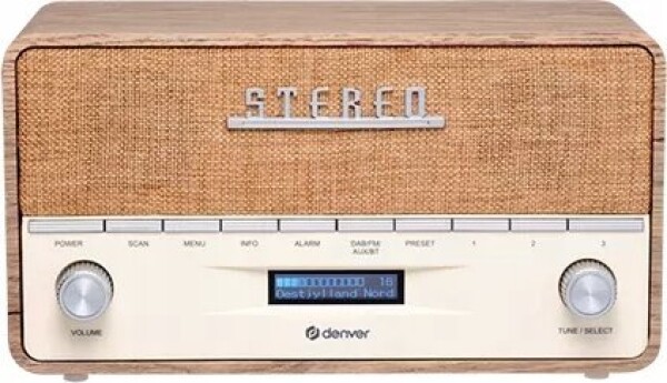 Denver Radio Denver DAB-36LW z drewnianą obudową light wood