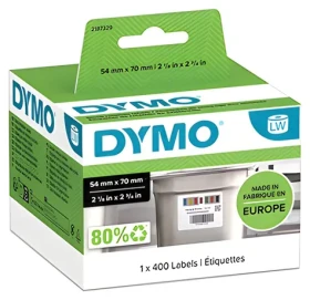 Dymo papierové štítky kontrolné potravinové / 70x54mm / biele / snímateľné / 400 ks (2187329)