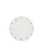 Bastion Collections Keramický podšálok Brown Hearts Ø 15 cm