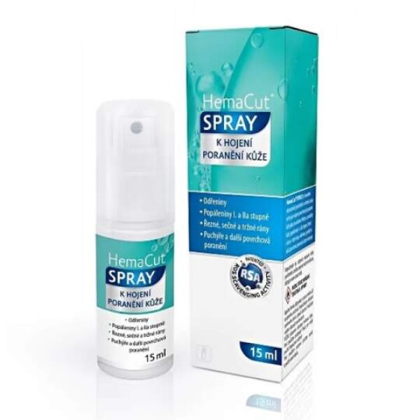 HEMACUT Spray sprej na hojenie poranení kože 15 ml