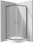 DEANTE - Funkia Evo štvrťkruhový kút s vaničkou, 90x90 cm KYPZD099P