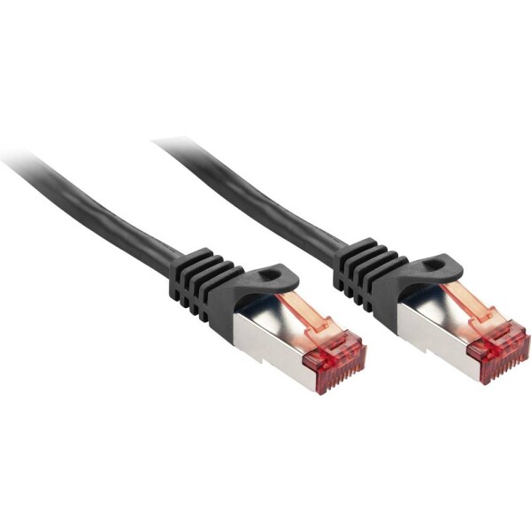 LINDY 47376 RJ45 sieťové káble, prepojovacie káble CAT 6 S/FTP 5.00 m čierna 1 ks; 47376
