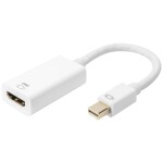 Digitus DisplayPort / HDMI prepojovací kábel Konektor DisplayPort, Zásuvka HDMI-A 0.20 m biela DB-340416-002-W dvojžilový tienený, tienený Kábel DisplayPort; DB-340416-002-W