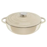 TEFAL LOV béžová / Servírovacia panvica / 28 cm / liatina / 3,8 l / s vekom (E25972)
