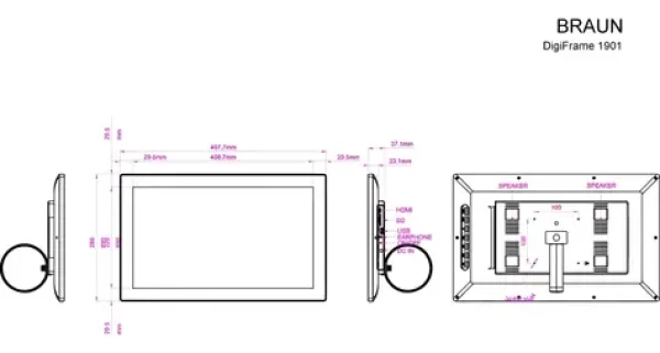 Braun DigiFrame 1901 47 cm (18,5") / Fotorámik / 18,5" (21250)