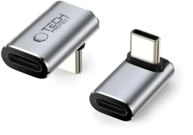 Tech-Protect AA02 sivá / Adaptér / USB-C - USB-C (5906302367979)