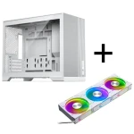 PHANTEKS XT M3 biela / PC skriňa / Micro-ATX / + 3× ventilátor D30 PWM D-RGB 120 mm (GABU-678)