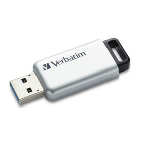 Verbatim Secure Pro 64GB strieborná / Flash disk / USB 3.0 / čítanie: až 35 MBs / zápis: až 100 MBs (98666-V)