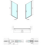 POLYSAN - ZOOM sprchové dvere 900, číre sklo ZL1290