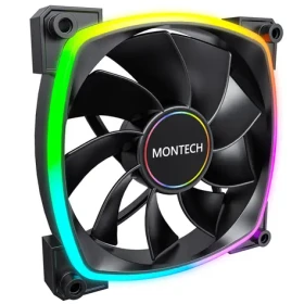 Montech RX140 PWM ARGB Reverse čierna / 140mm / 27.9 dB @ 1600 RPM / 90.5 CFM / 4-Pin PWM + 3-Pin (RX140B)
