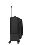 Stredný textilný kufor na kolieskach Travelite Crosslite 5.0 M Black