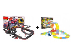 Mamido Mamido Výhodná sada Autodráha Gigant 1420cm + Svietiaca autodráha Variable 157 dielov