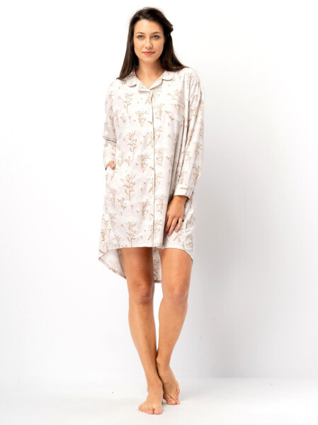 Dámska košeľa bez gombíkov Key LND 567 B25 dl/r 2XL-4XL světle béžová 4XL