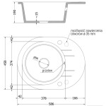 MEXEN/S MEXEN/S - Kevin granitový drez s odkvapkávačom vrátane batérie Rita, čierna/strieborná metalík 6517-73-670300-70-B