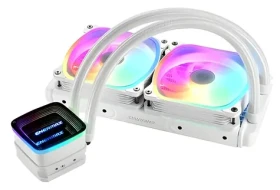 Enermax Aquafusion ADV 240 biela / AIO vodný chladič CPU / 2x 120 mm / 500-2000 RPM / 32,6 dB / ARGB (ELC-AQFA240-SQA-W)