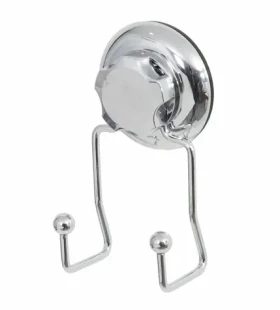 Compactor Bestlock Dvojitý háčik do kúpeľne s prísavkou chrómovaná / Nosnosť: až 6kg / bez vŕtania (RAN4706)