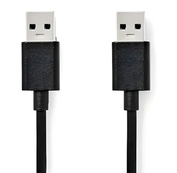 Nedis USB-A - USB-A 3.2 Gen1 1m čierna / USB kábel / 5 Gbps (CCGB61000BK10)