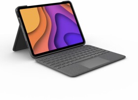 Logitech Logitech Folio Touch - Tastatur und Foliohulle - mit Trackpad - hinterleuchtet - Apple Smart connector - QWERTZ - Schweiz - Oxford Gray - fur Apple 10.9-inch iPad Air (4. Generation, 5. Generation)